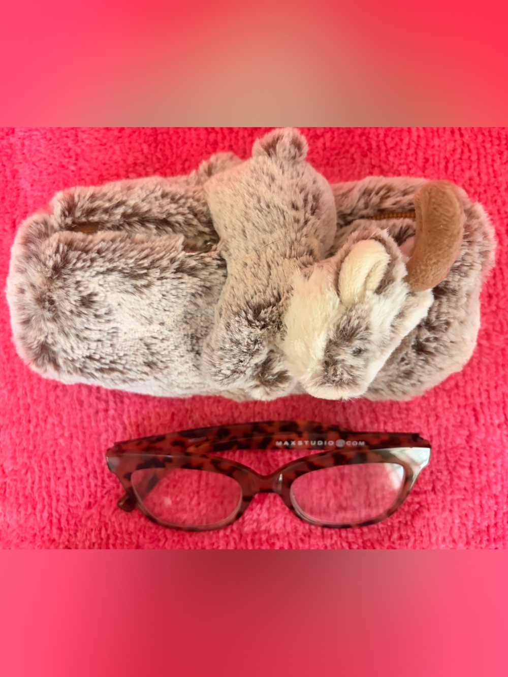 Faux Fur Women's Glasses Case –